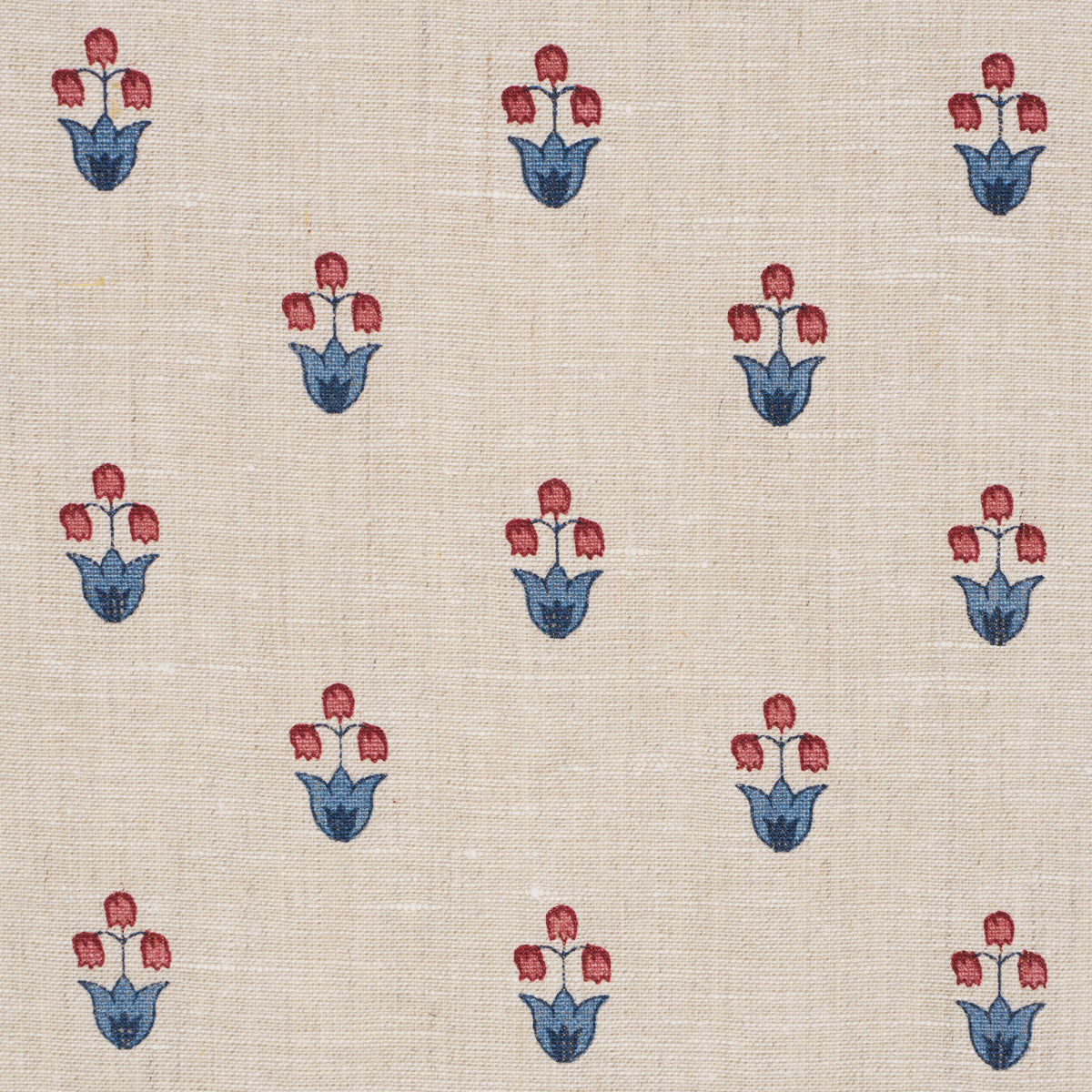 Moira Hand Print fabric in cerise &amp; ink color - pattern number 182720 - by Schumacher in the Prairie collection