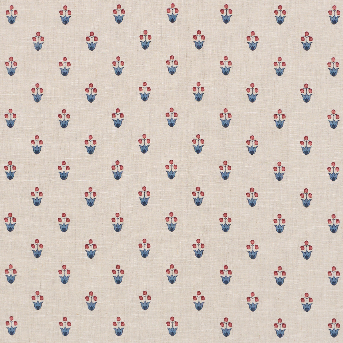 Moira Hand Print fabric in cerise &amp; ink color - pattern number 182720 - by Schumacher in the Prairie collection