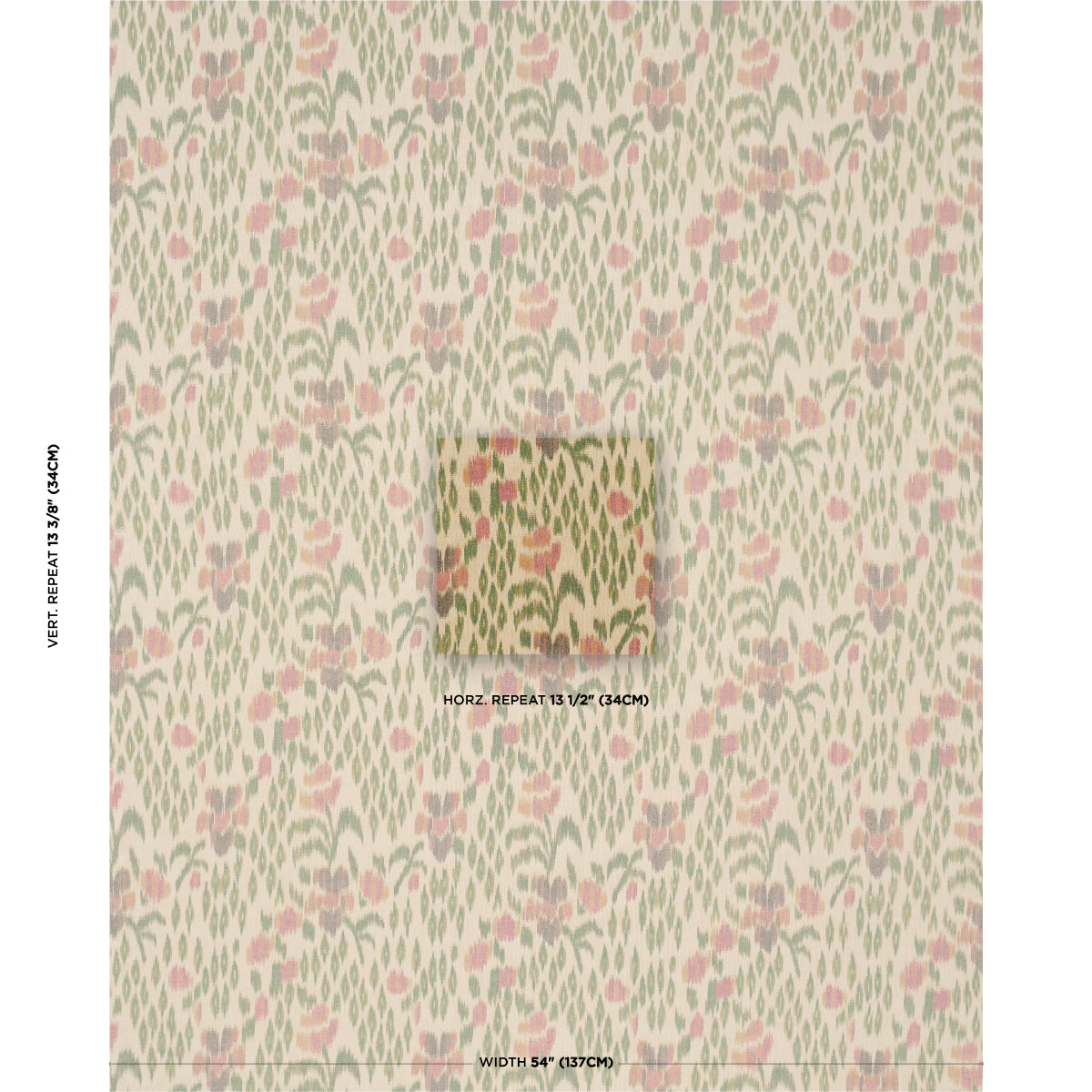 Leonora Warp Print fabric in jewel color - pattern number 182730 - by Schumacher in the Acquerello collection
