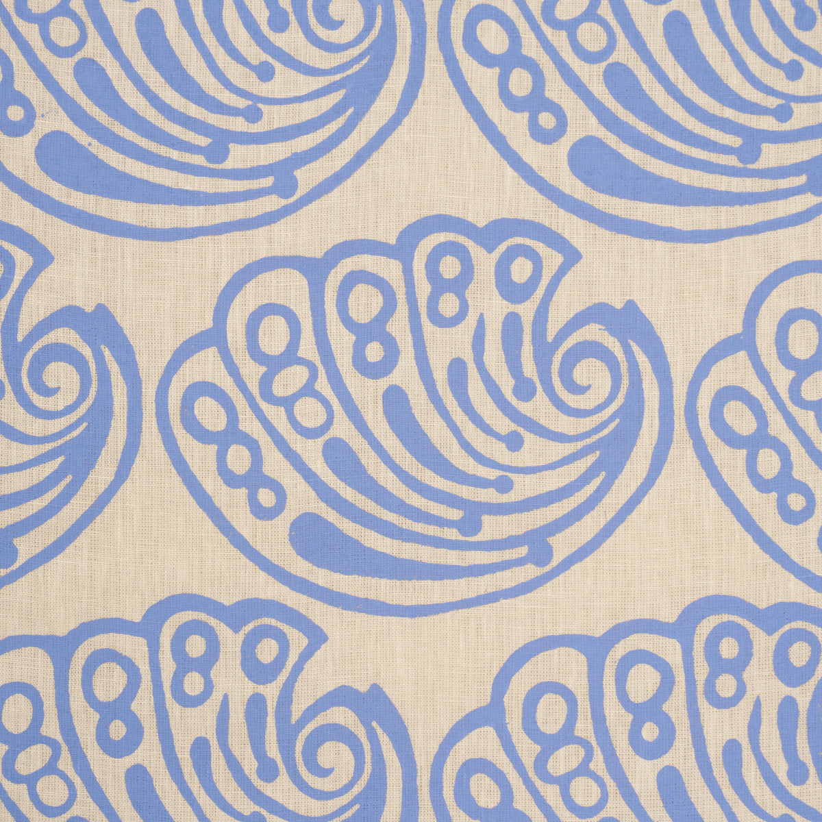 Ramsgate Hand Block fabric in french blue color - pattern number 182750 - by Schumacher in the Drusus Tabor collection