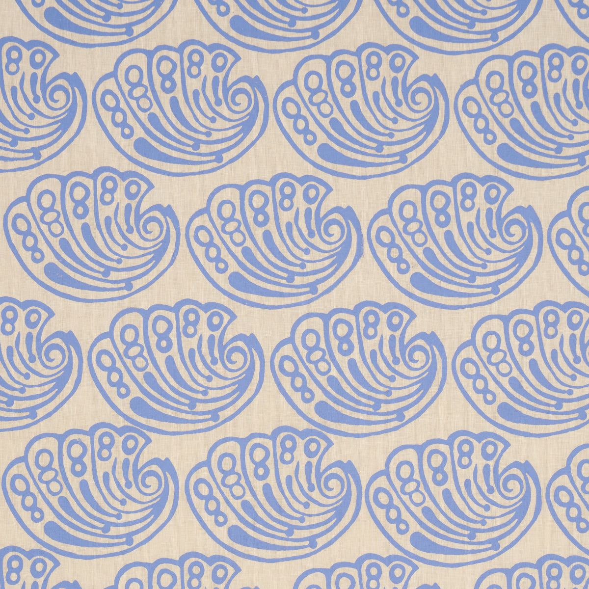 Ramsgate Hand Block fabric in french blue color - pattern number 182750 - by Schumacher in the Drusus Tabor collection