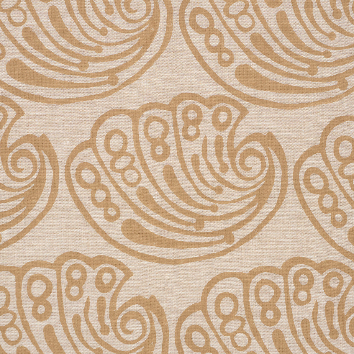 Ramsgate Hand Block fabric in sand color - pattern number 182752 - by Schumacher in the Drusus Tabor collection