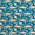 Tarot Hand Block fabric in mineral blue color - pattern number 182761 - by Schumacher in the Drusus Tabor collection