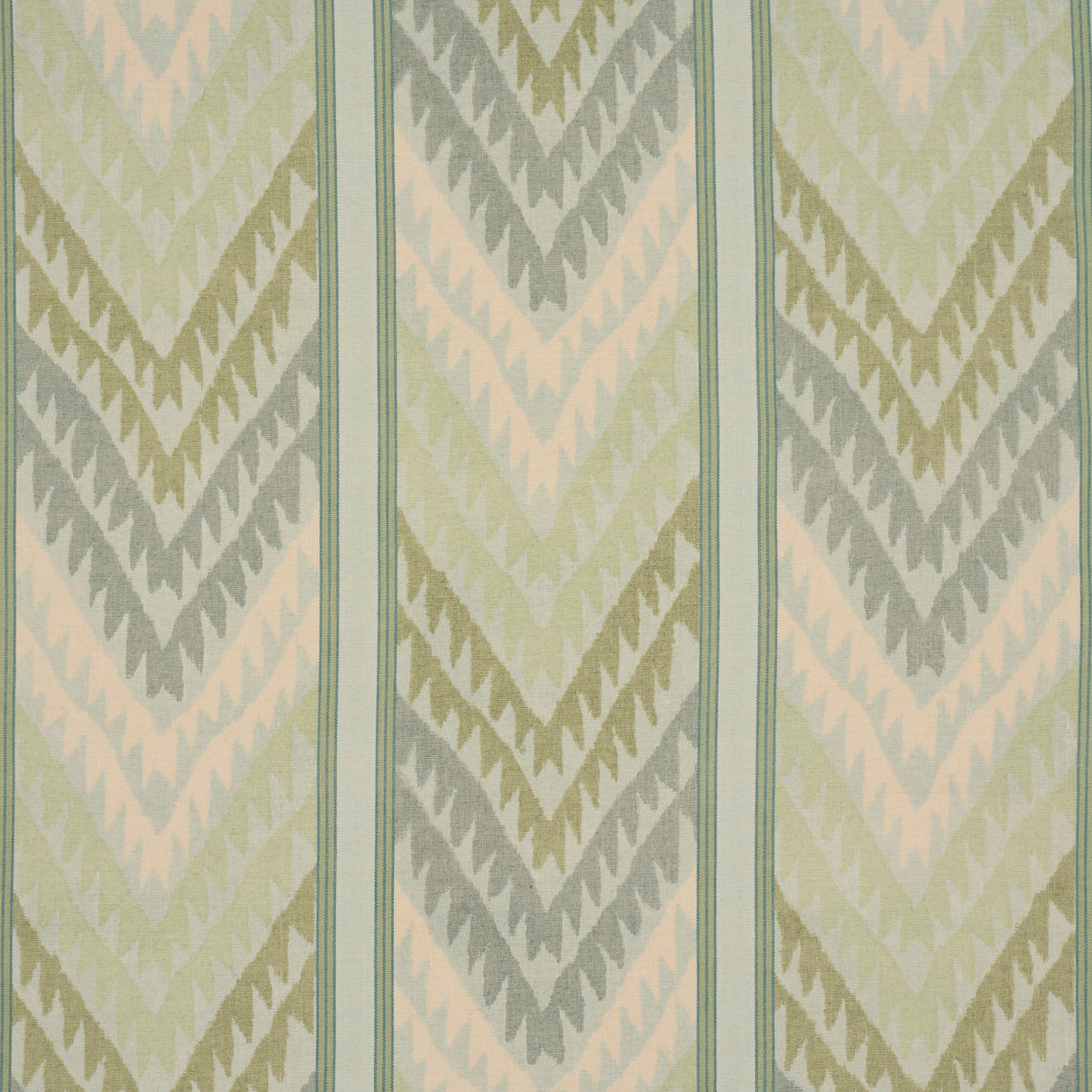 Shabba Warp Print fabric in leaf color - pattern number 182770 - by Schumacher in the True Stripes collection