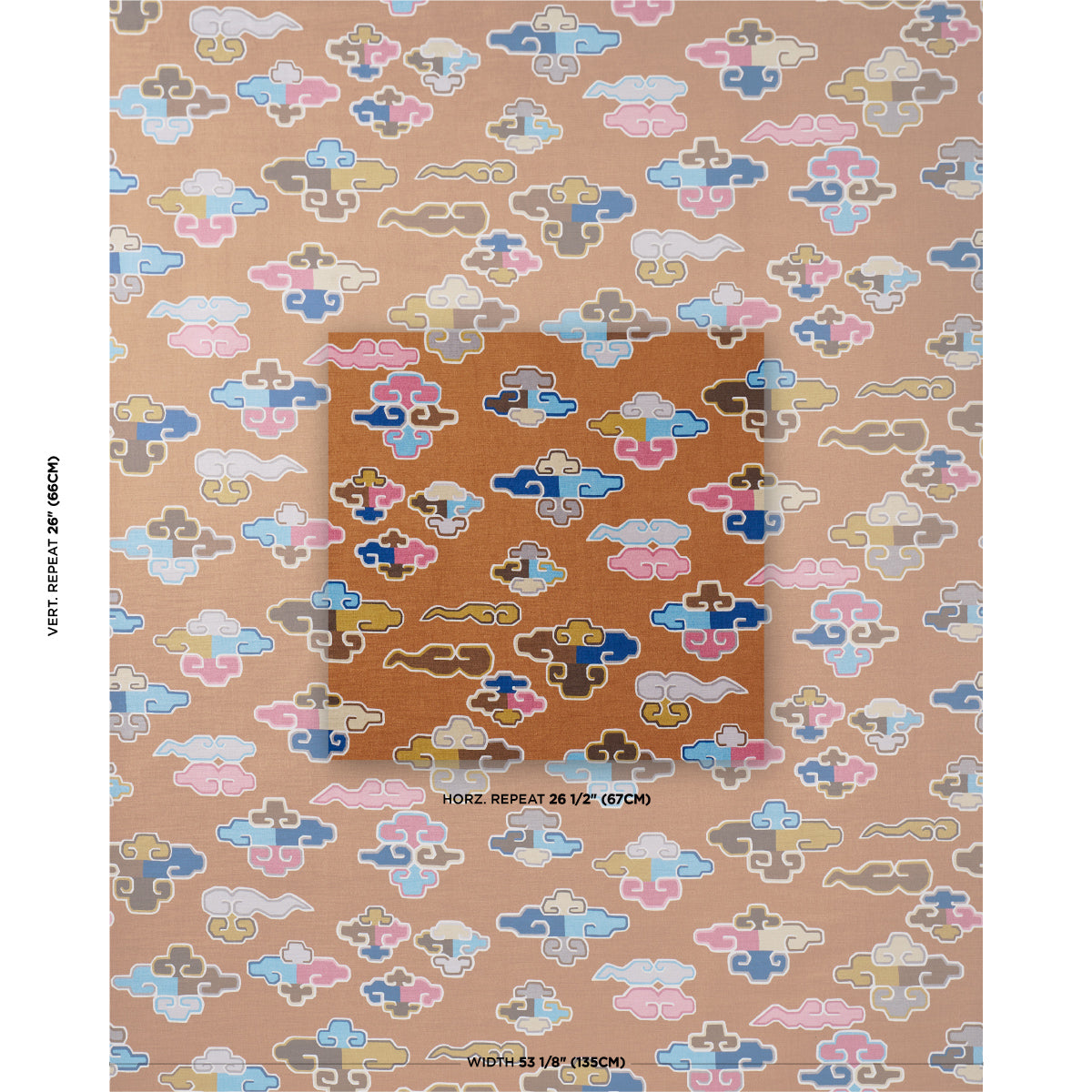 In Dreams Velvet fabric in persimmon color - pattern number 182800 - by Schumacher in the Cristina Buckley collection