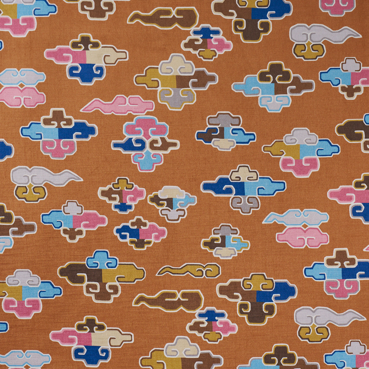 In Dreams Velvet fabric in persimmon color - pattern number 182800 - by Schumacher in the Cristina Buckley collection