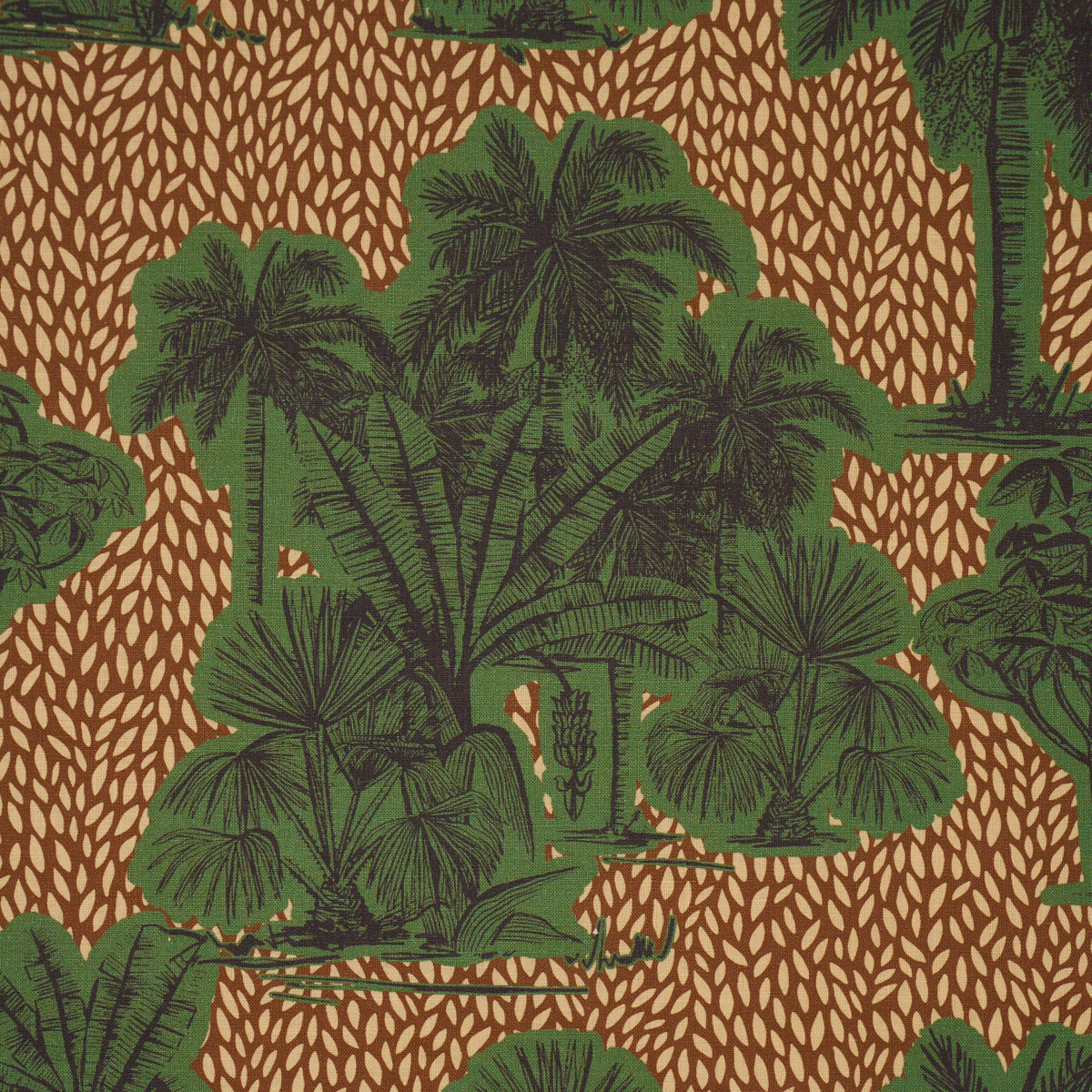 Tropical Safari Print fabric in orinoco verdant oasis color - pattern number 182810 - by Schumacher in the Johanna Ortiz collection