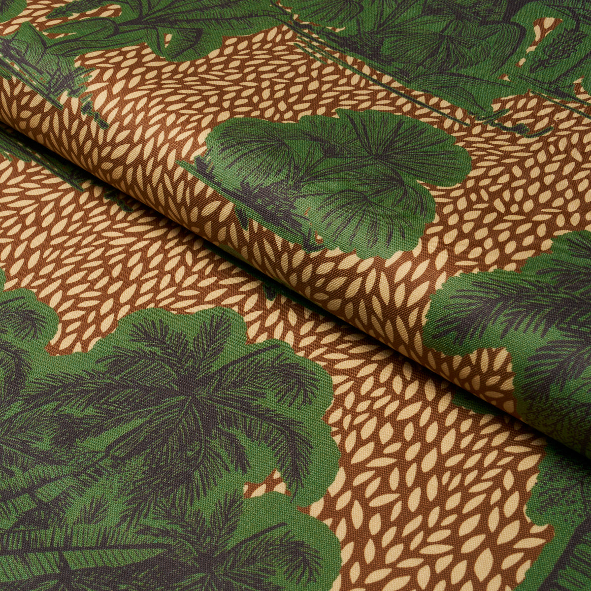 Tropical Safari Print fabric in orinoco verdant oasis color - pattern number 182810 - by Schumacher in the Johanna Ortiz collection