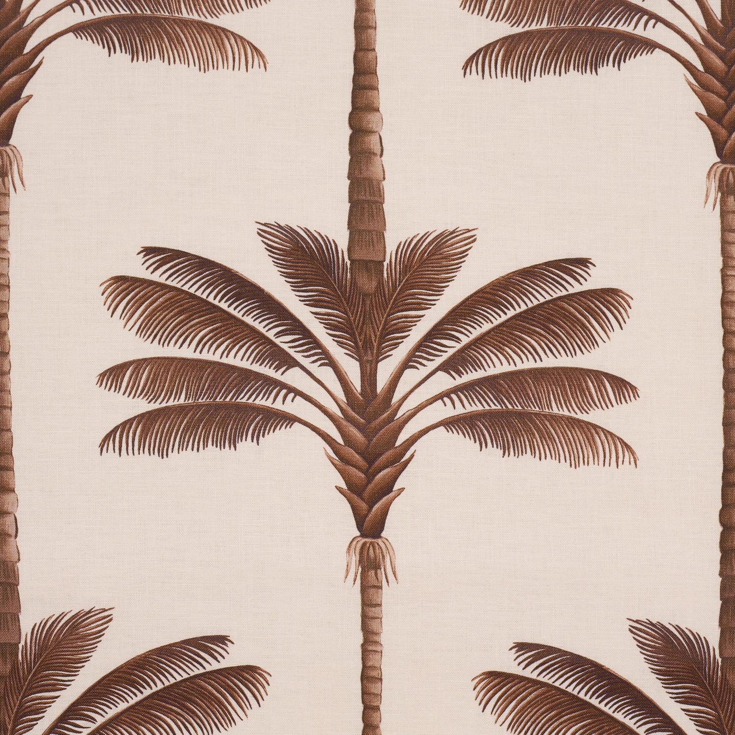 A Palm Is A Palm Print fabric in chocolate meets tobacco color - pattern number 182821 - by Schumacher in the Johanna Ortiz collection