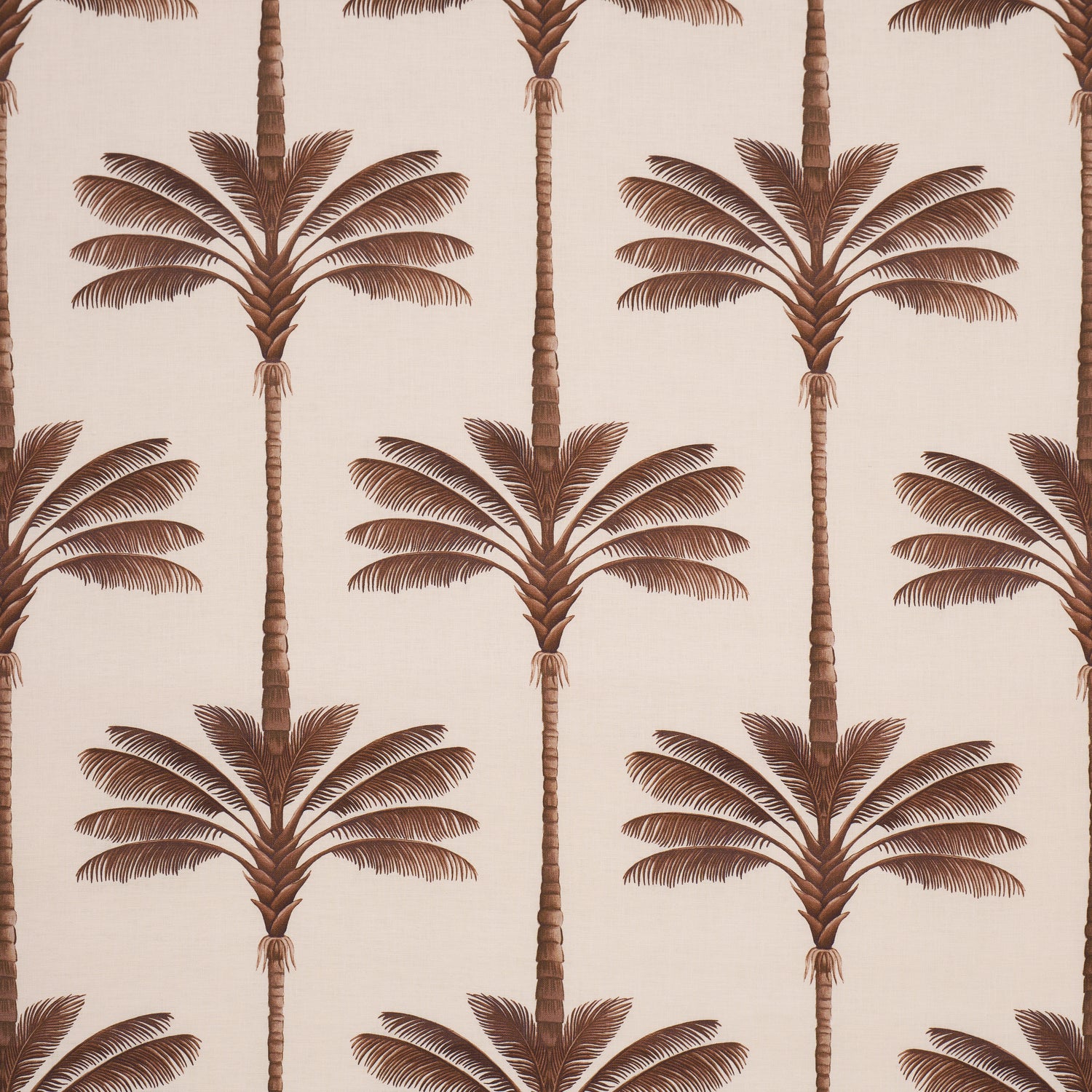 A Palm Is A Palm Print fabric in chocolate meets tobacco color - pattern number 182821 - by Schumacher in the Johanna Ortiz collection