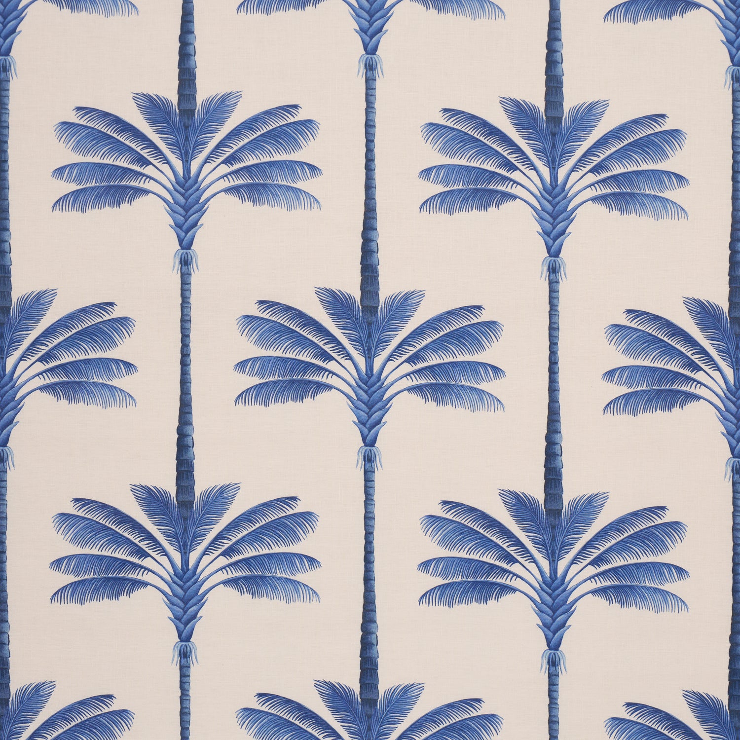 A Palm Is A Palm Print fabric in indigo palm grove color - pattern number 182822 - by Schumacher in the Johanna Ortiz collection