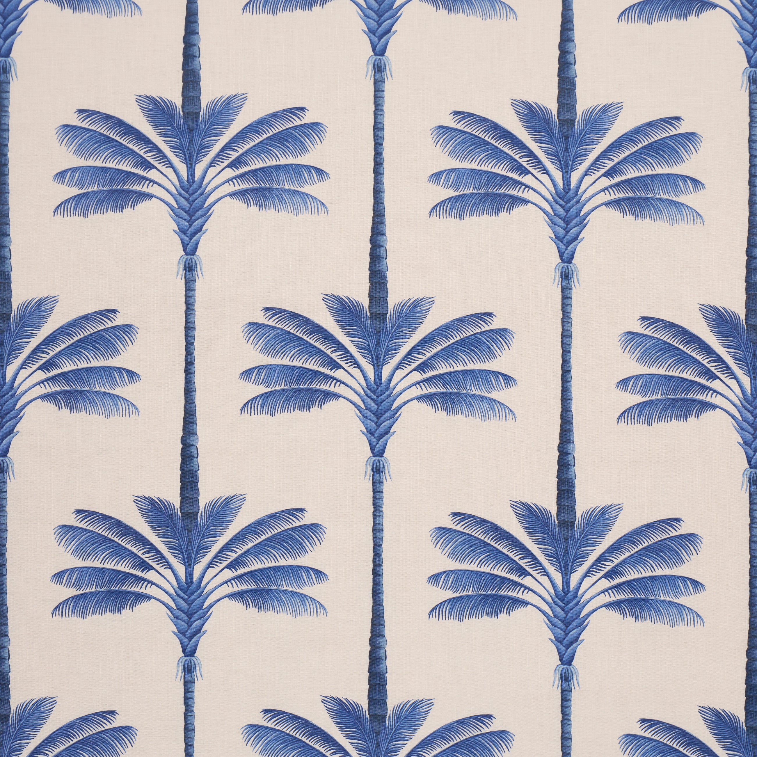 A Palm Is A Palm Print fabric in indigo palm grove color - pattern number 182822 - by Schumacher in the Johanna Ortiz collection
