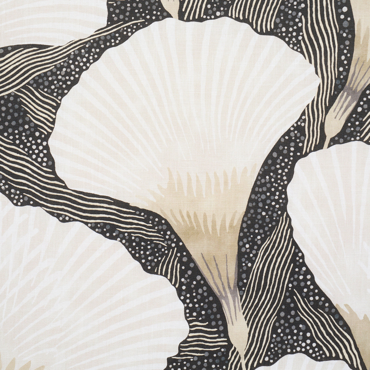 Constance fabric in black color - pattern number 182862 - by Schumacher in the Japonisme collection