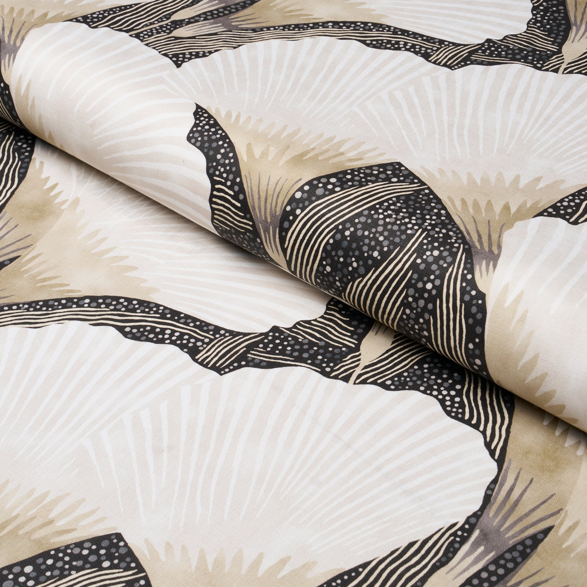 Constance fabric in black color - pattern number 182862 - by Schumacher in the Japonisme collection
