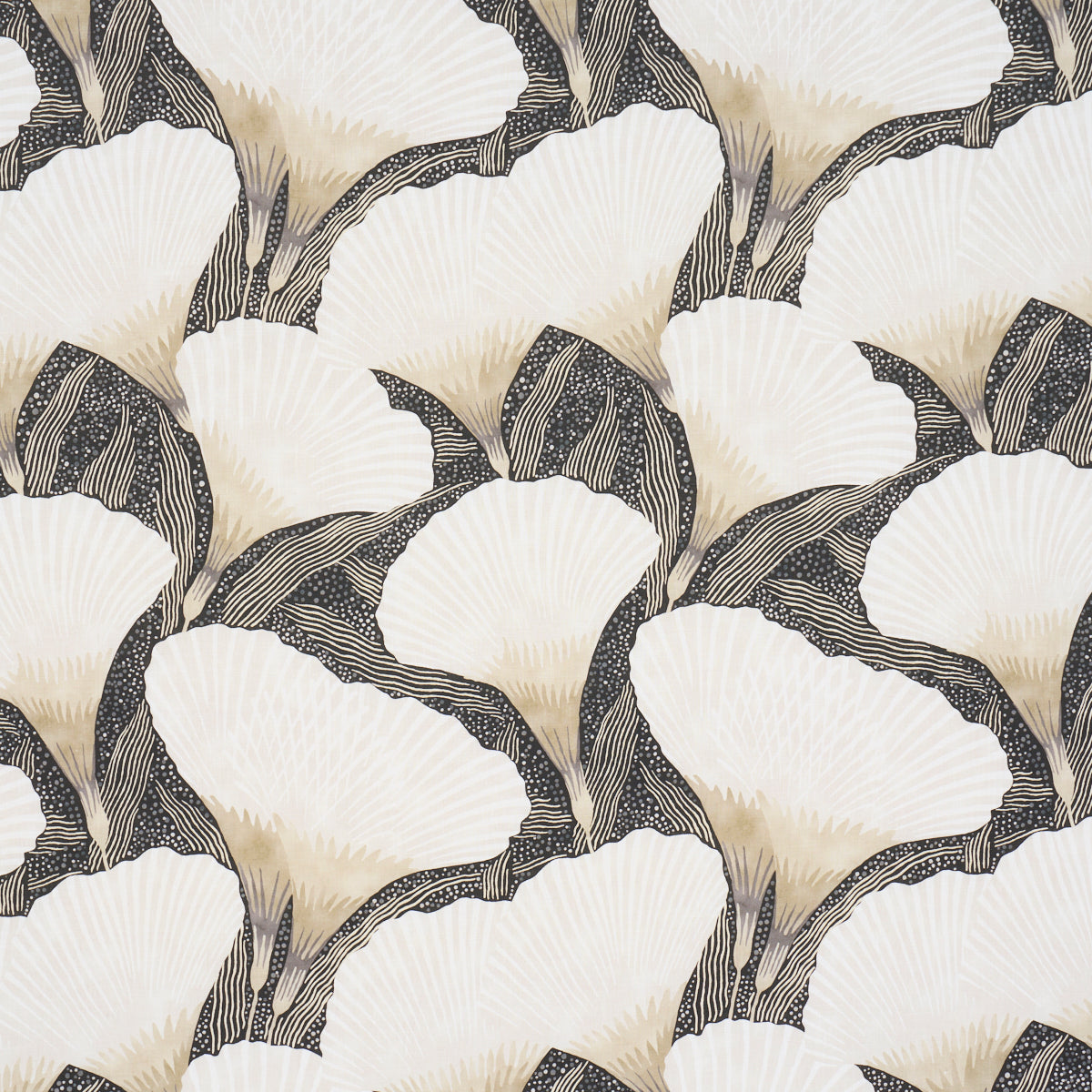 Constance fabric in black color - pattern number 182862 - by Schumacher in the Japonisme collection