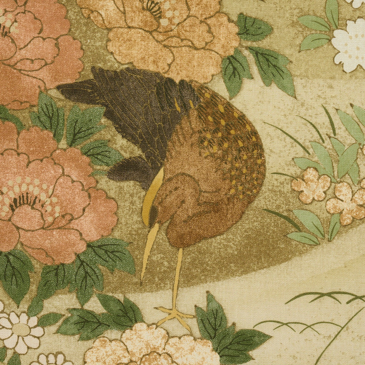 Golden Hills fabric in neutral color - pattern number 182871 - by Schumacher in the Japonisme collection