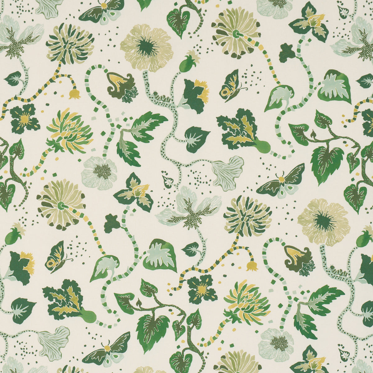 Gloriette fabric in Green color - pattern number 182881 - by Schumacher in the Happy Menocal collection