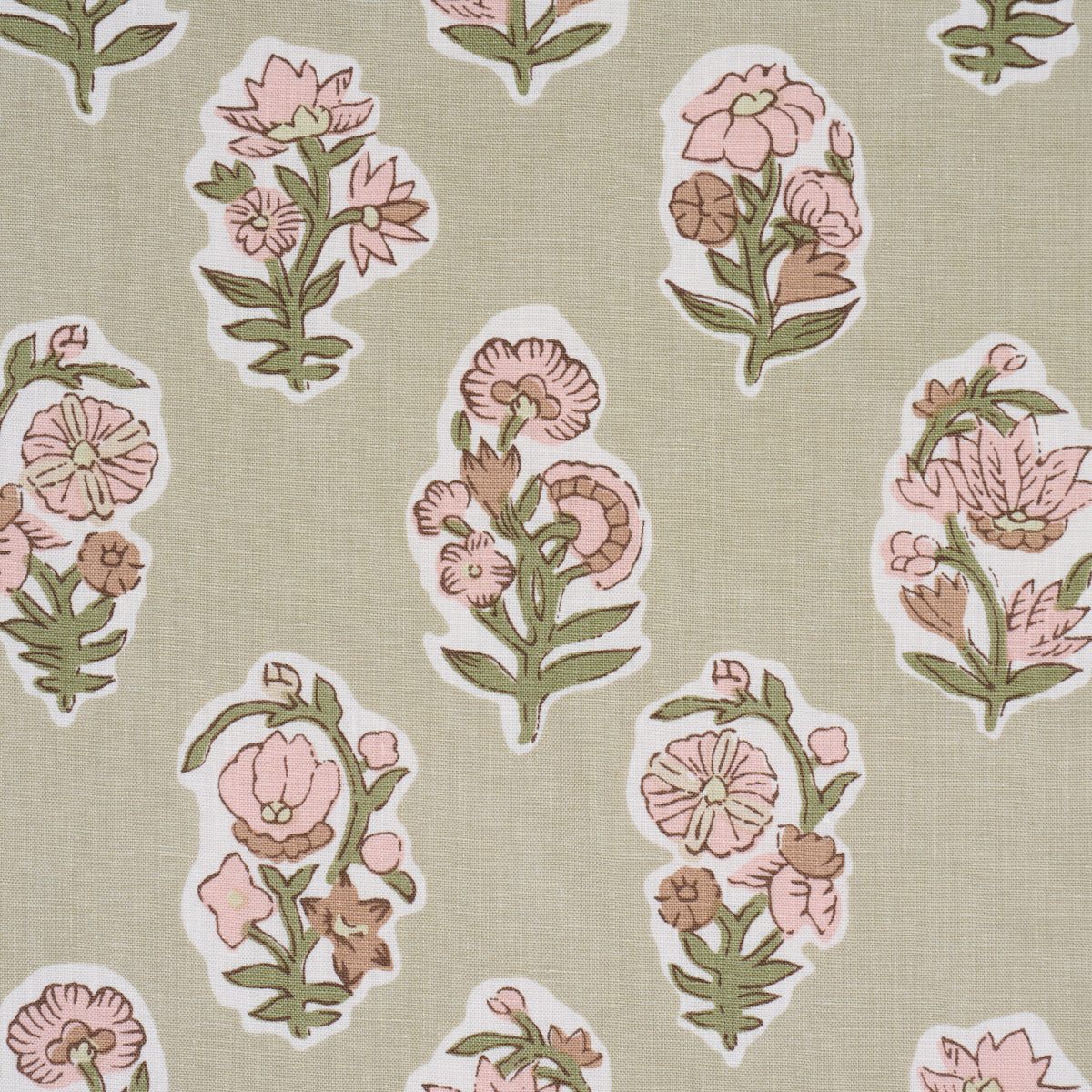 Anessa Hand-Screen Print fabric in Petal color - pattern number 182891 - by Schumacher in the Bohemia collection