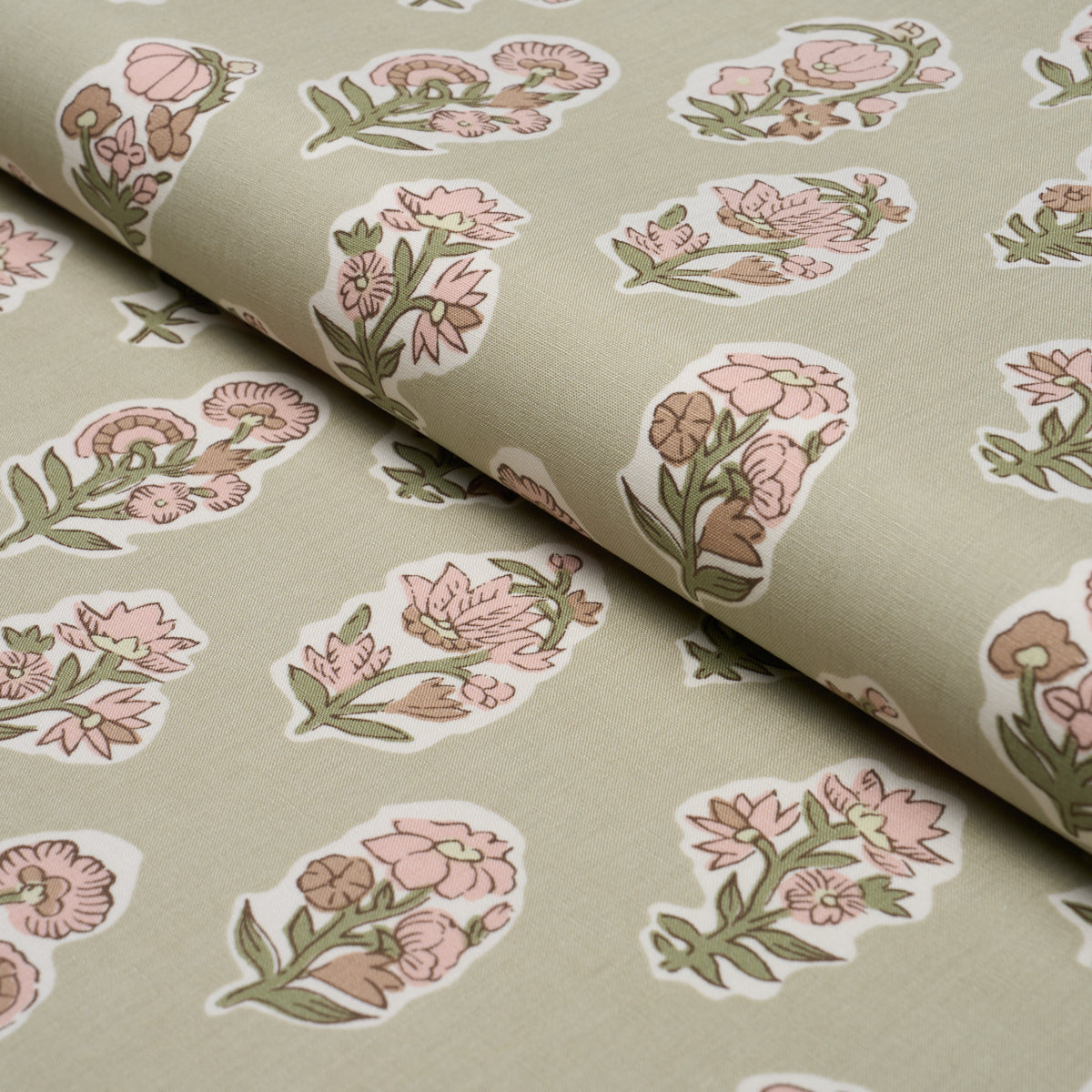 Anessa Hand-Screen Print fabric in Petal color - pattern number 182891 - by Schumacher in the Bohemia collection