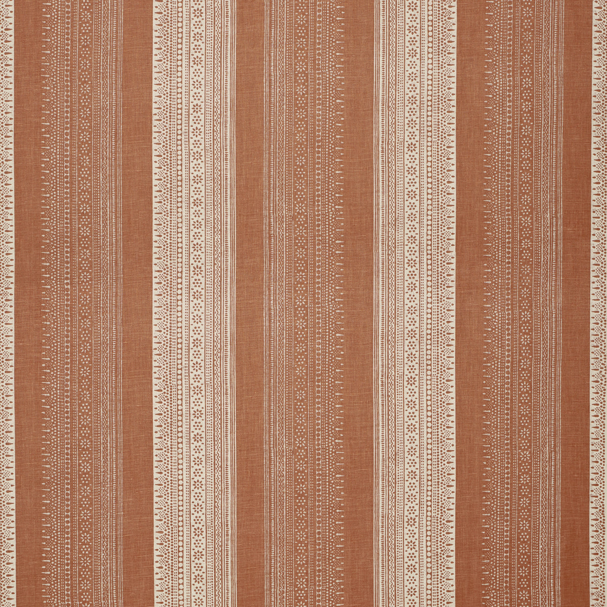 Calista Block Print fabric in Spice color - pattern number 182900 - by Schumacher in the Bohemia collection