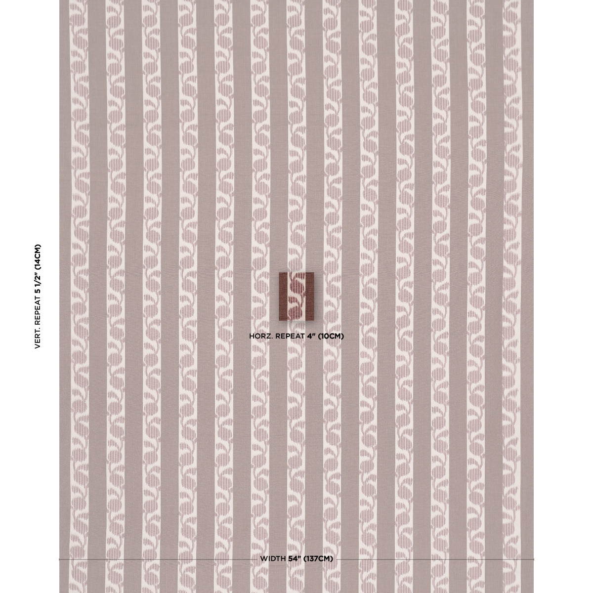 Priya Warp Print fabric in Bordeaux color - pattern number 182920 - by Schumacher in the Bohemia collection