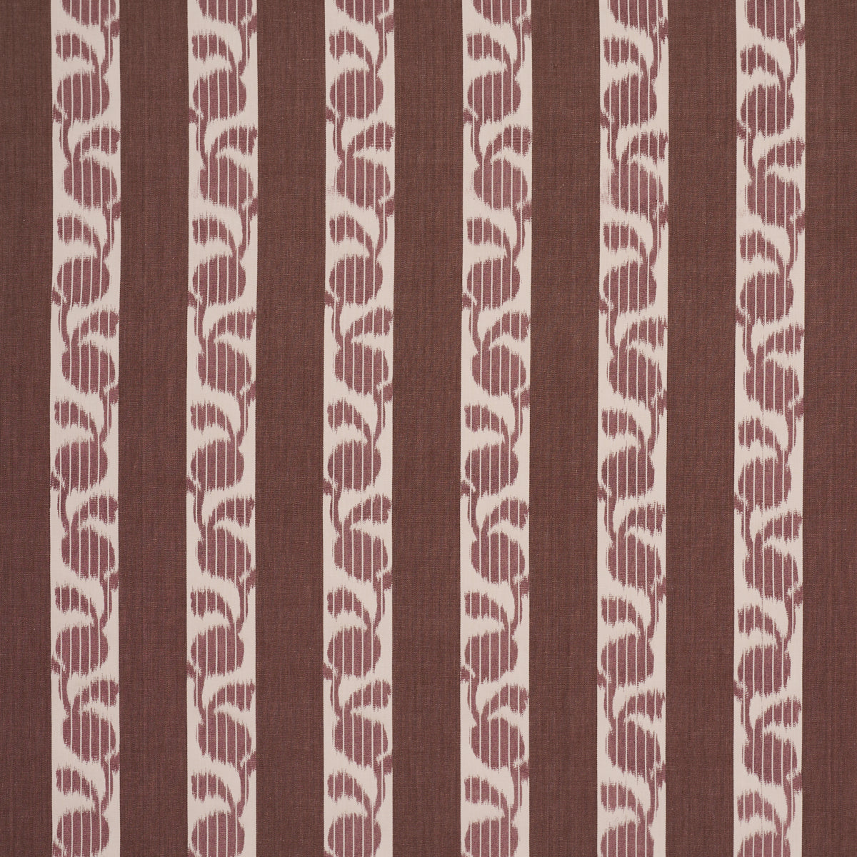 Priya Warp Print fabric in Bordeaux color - pattern number 182920 - by Schumacher in the Bohemia collection