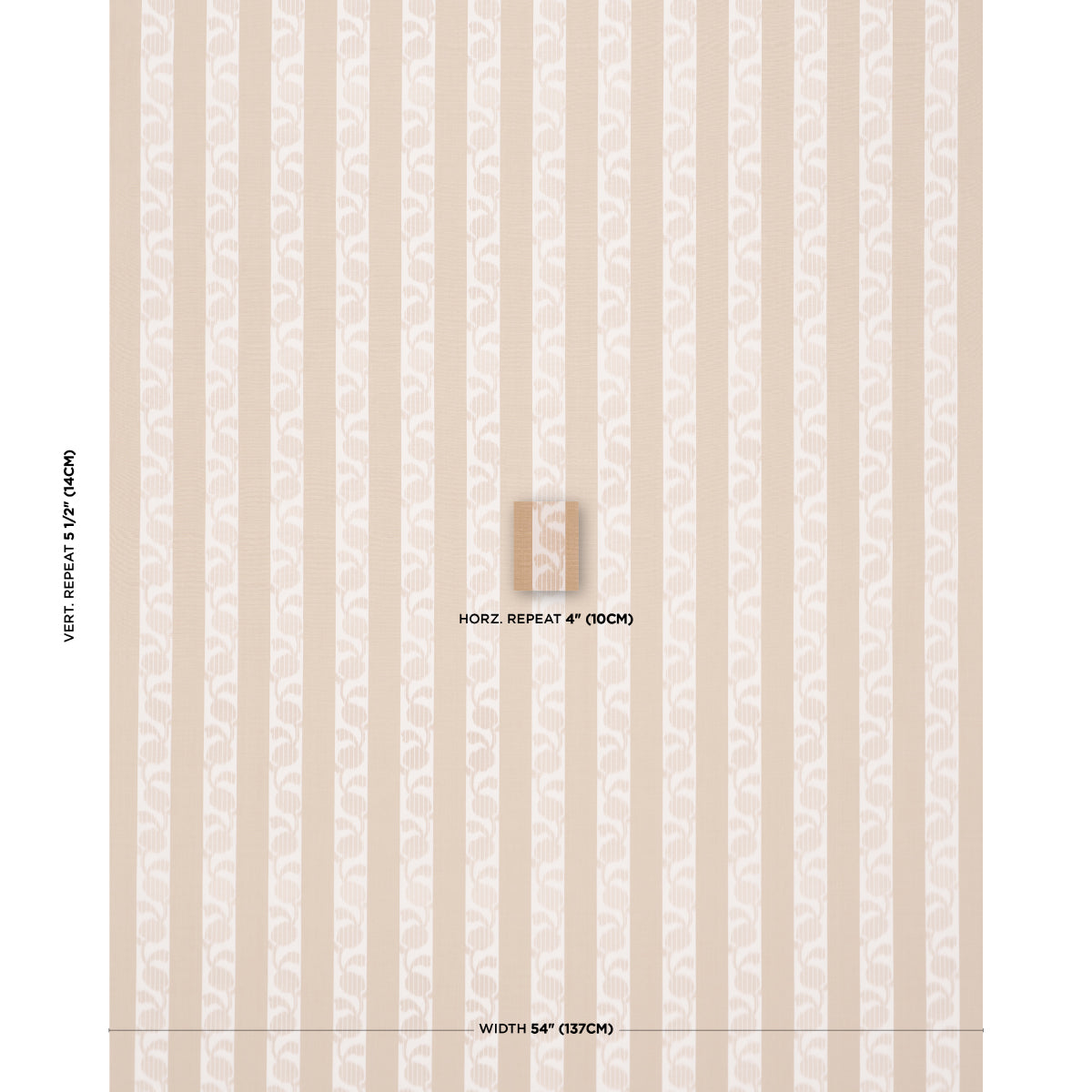 Priya Warp Print fabric in Sand color - pattern number 182921 - by Schumacher in the Bohemia collection