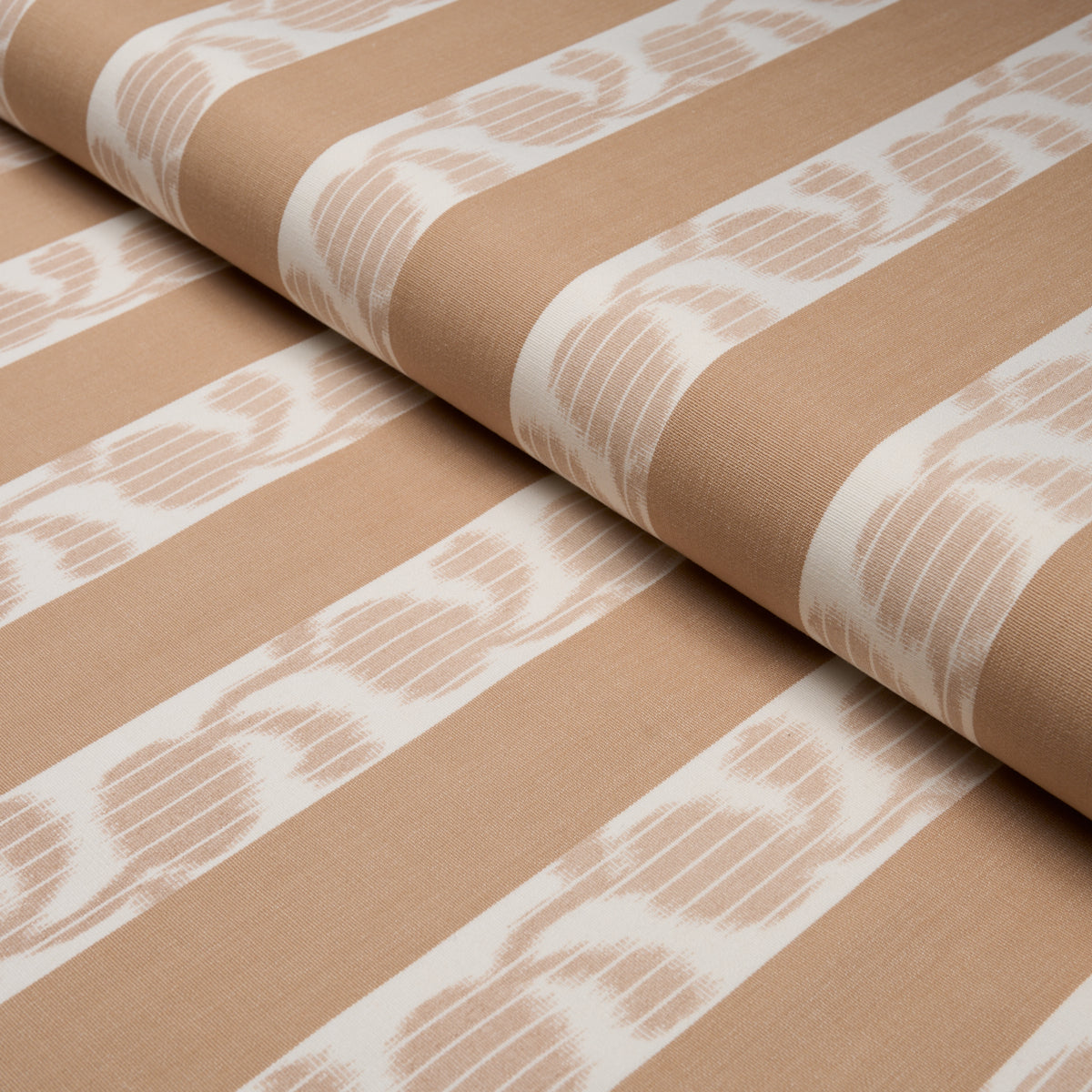Priya Warp Print fabric in Sand color - pattern number 182921 - by Schumacher in the Bohemia collection
