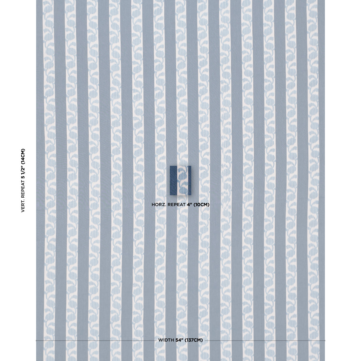 Priya Warp Print fabric in Indigo color - pattern number 182922 - by Schumacher in the Bohemia collection