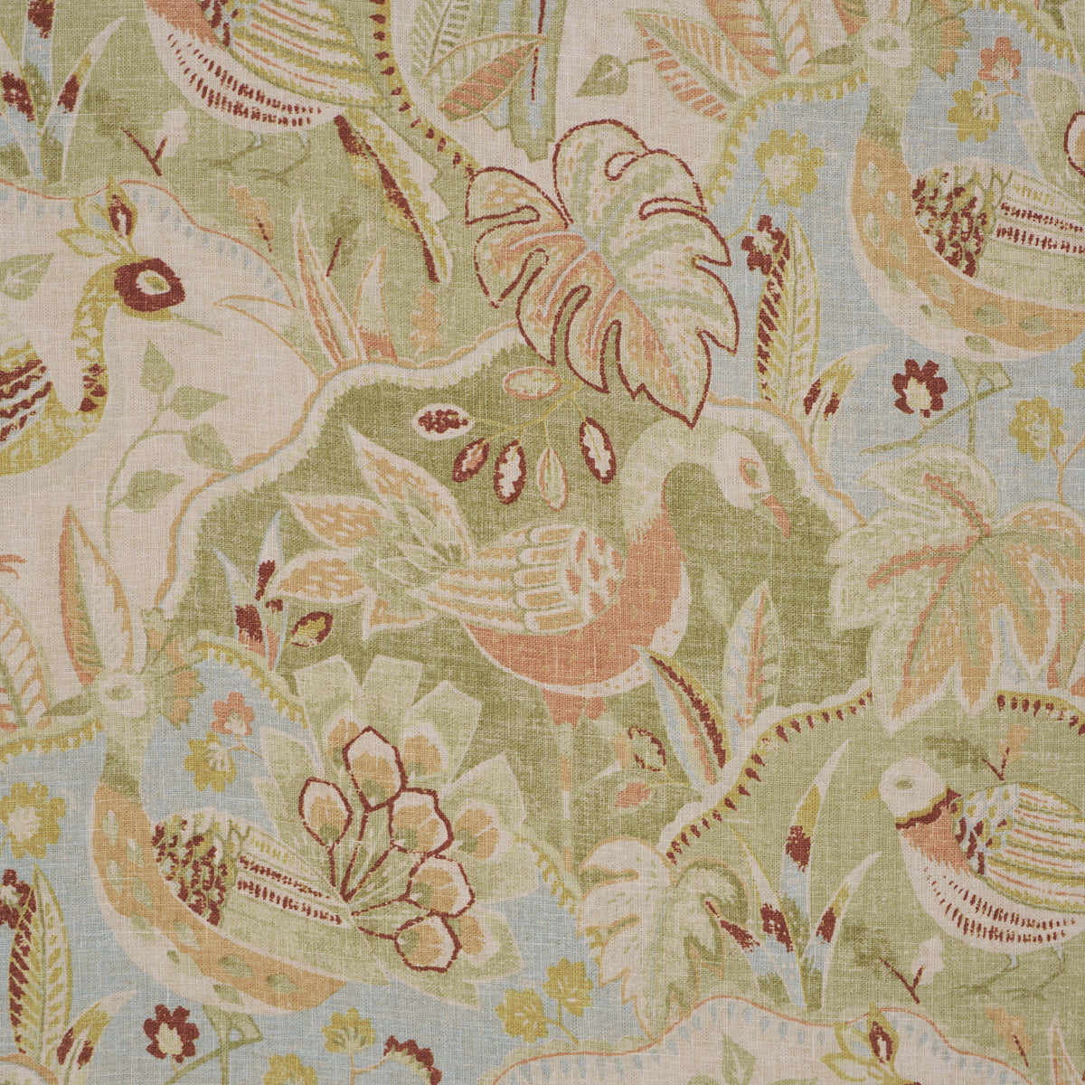Soraya fabric in Sage color - pattern number 182930 - by Schumacher in the Bohemia collection