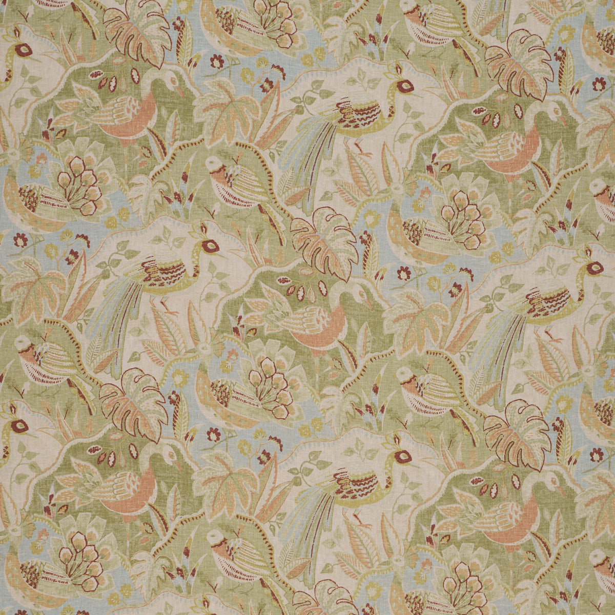 Soraya fabric in Sage color - pattern number 182930 - by Schumacher in the Bohemia collection
