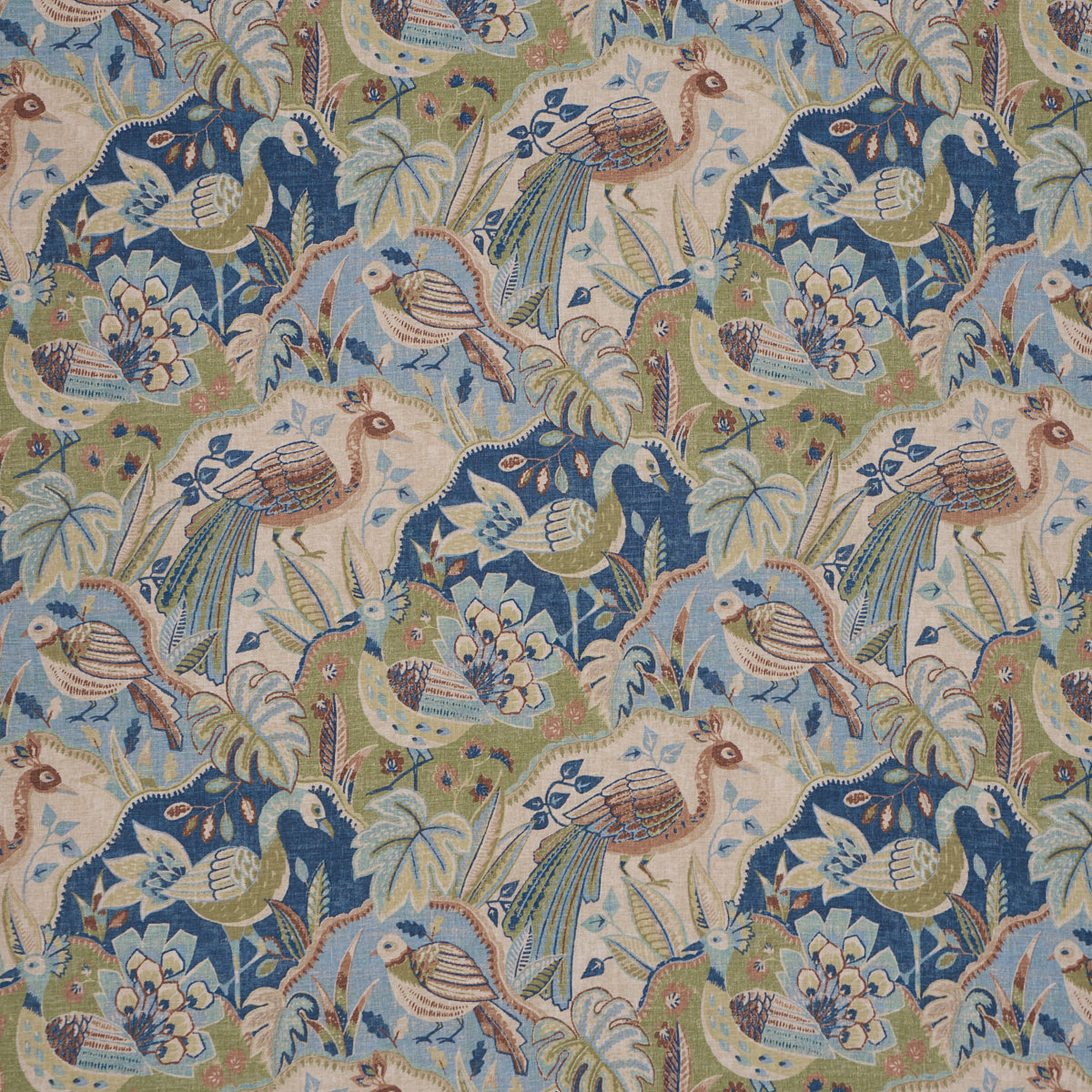 Soraya fabric in Blue color - pattern number 182932 - by Schumacher in the Bohemia collection