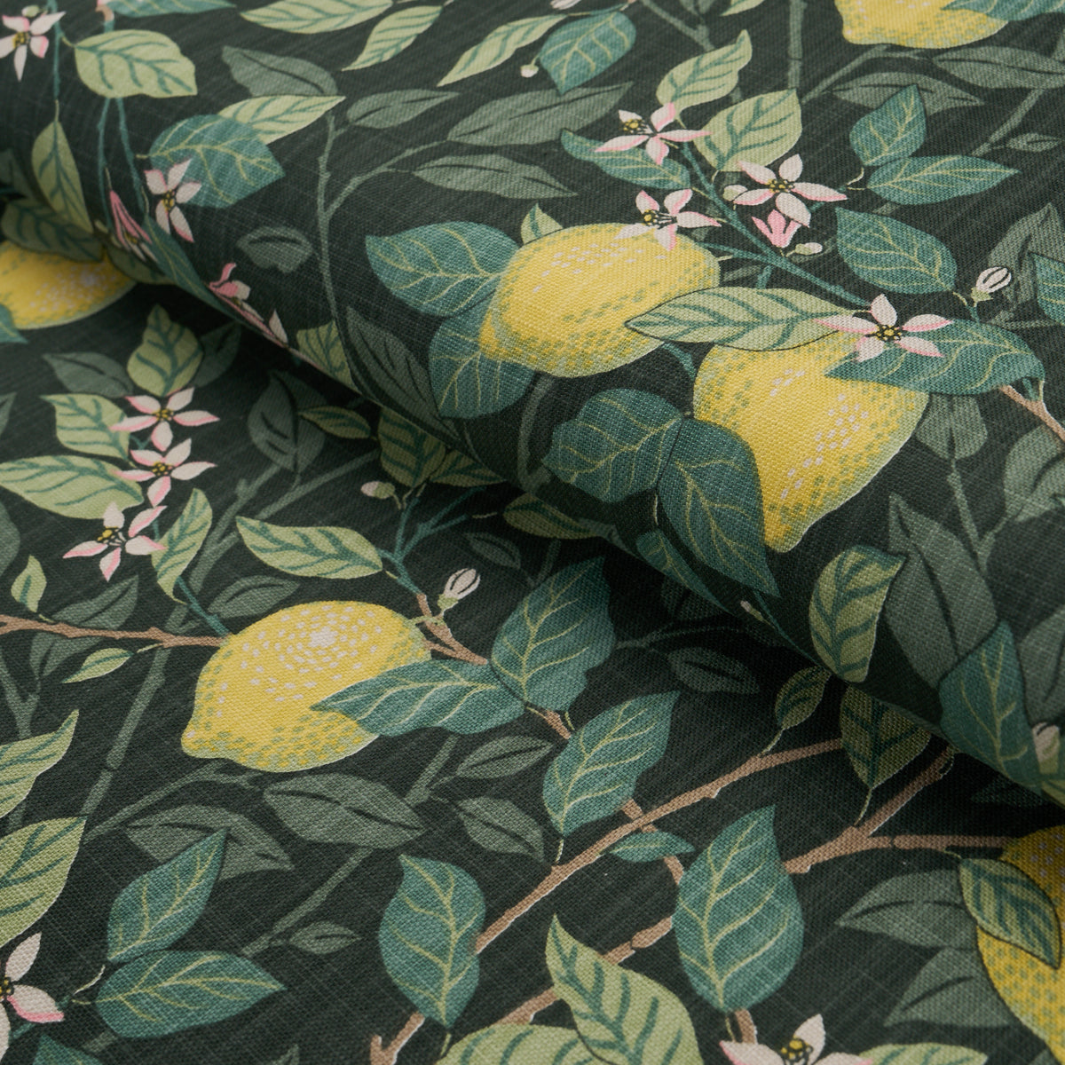 Citronträd fabric in green color - pattern number 182951 - by Schumacher in the Borastapeter collection