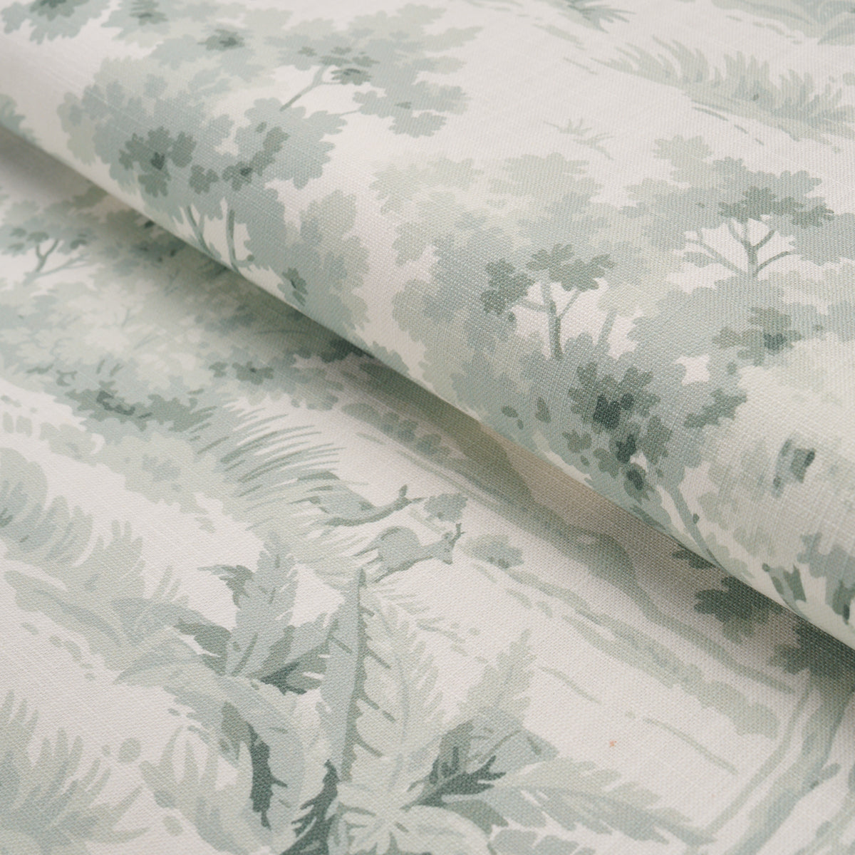 Countryside Morning fabric in green color - pattern number 182960 - by Schumacher in the Borastapeter collection