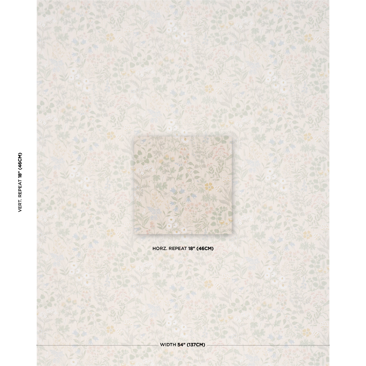 Flora fabric in sand color - pattern number 182980 - by Schumacher in the Borastapeter collection