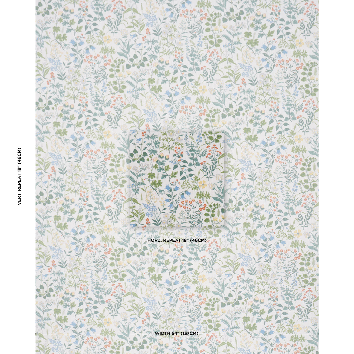 Flora fabric in ivory color - pattern number 182982 - by Schumacher in the Borastapeter collection