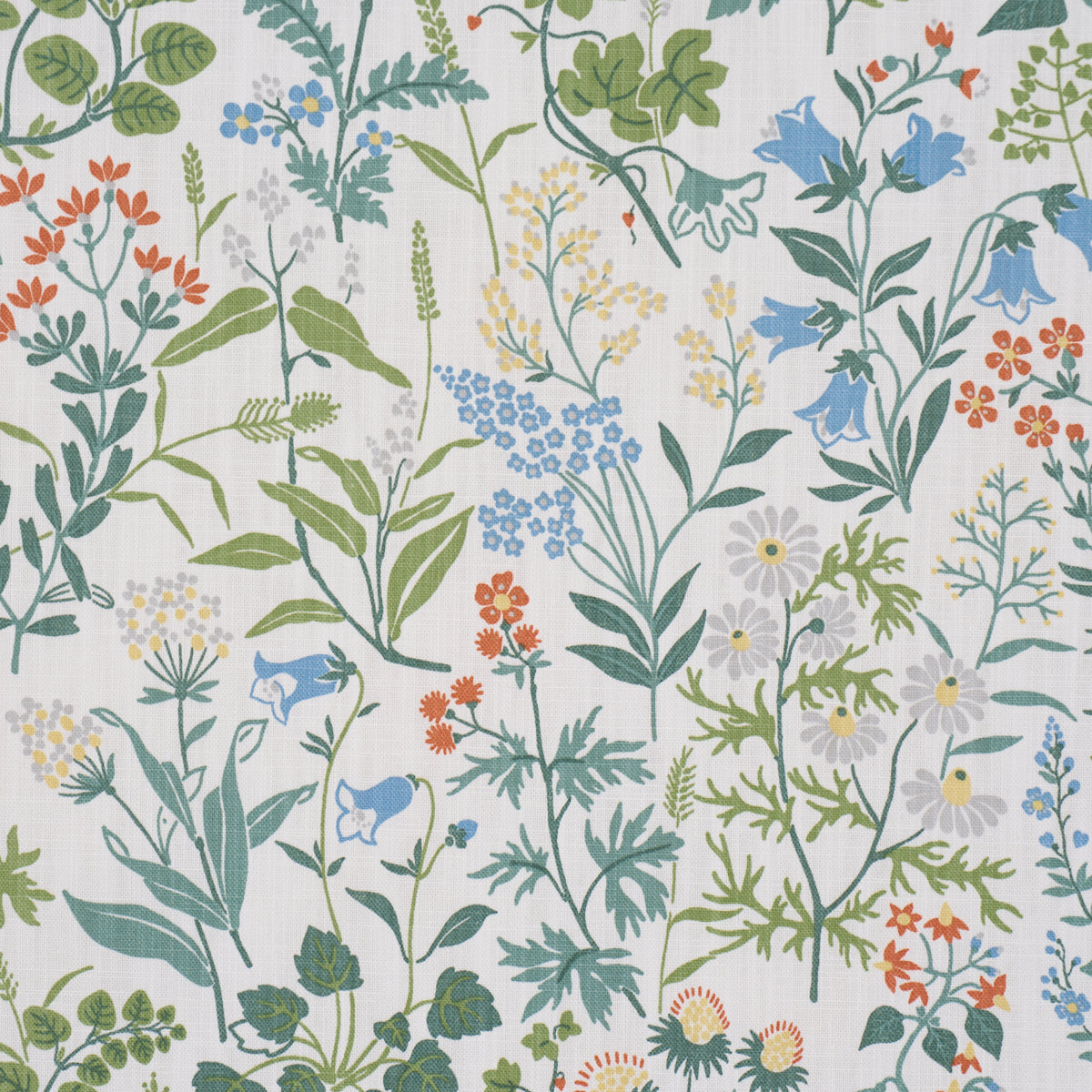 Flora fabric in ivory color - pattern number 182982 - by Schumacher in the Borastapeter collection