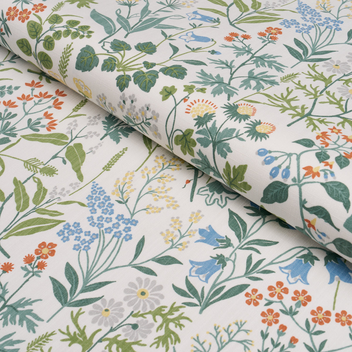 Flora fabric in ivory color - pattern number 182982 - by Schumacher in the Borastapeter collection