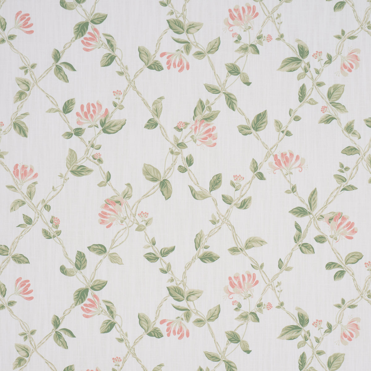 Honeysuckle fabric in leaf color - pattern number 182990 - by Schumacher in the Borastapeter collection