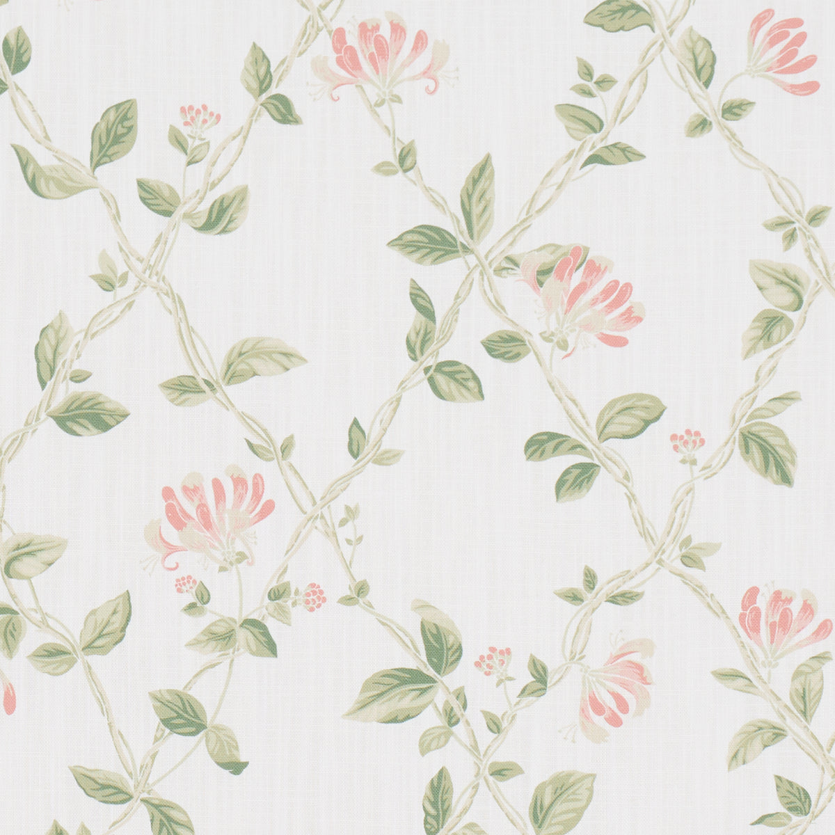 Honeysuckle fabric in leaf color - pattern number 182990 - by Schumacher in the Borastapeter collection