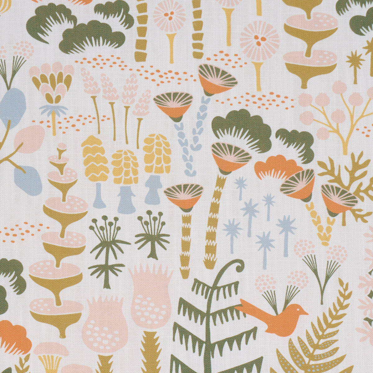 Hoppmosse fabric in ivory and multi color - pattern number 183001 - by Schumacher in the Borastapeter collection