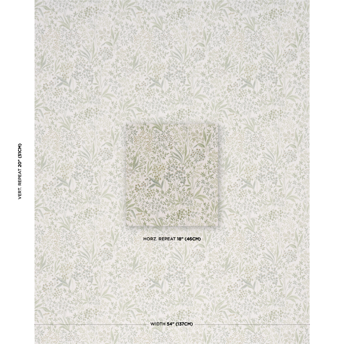 Nocturne fabric in sage color - pattern number 183020 - by Schumacher in the Borastapeter collection