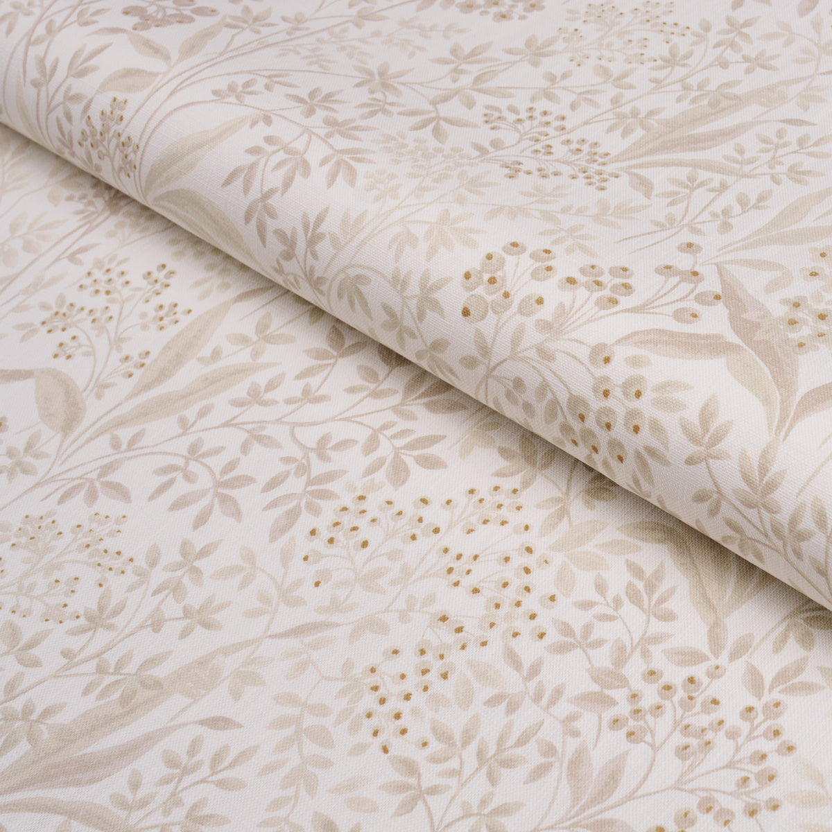 Nocturne fabric in stone and gold color - pattern number 183021 - by Schumacher in the Borastapeter collection