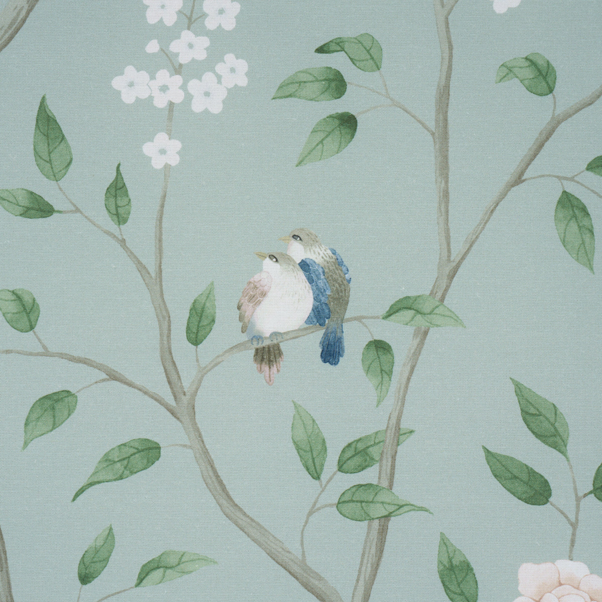 Paradise Birds fabric in mineral color - pattern number 183030 - by Schumacher in the Borastapeter collection