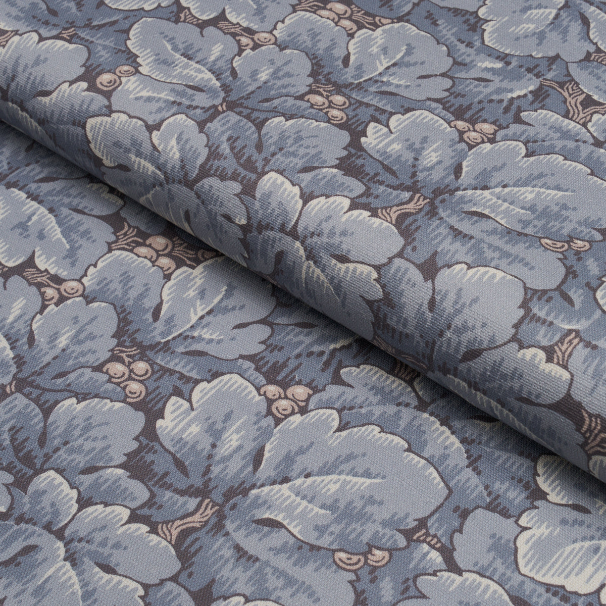 Waldemar fabric in blue color - pattern number 183040 - by Schumacher in the Borastapeter collection