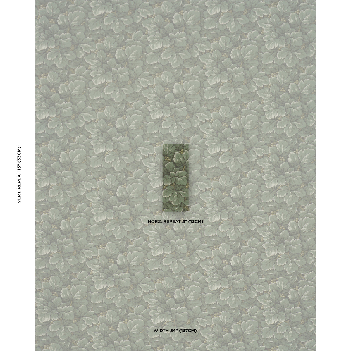 Waldemar fabric in spruce color - pattern number 183042 - by Schumacher in the Borastapeter collection