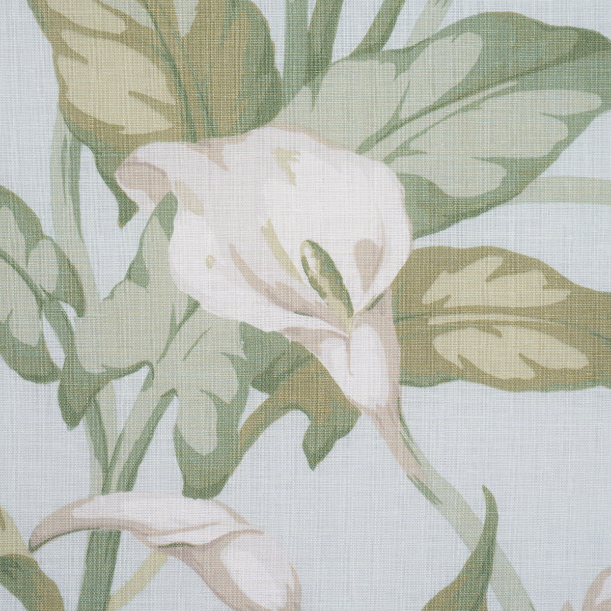 Arum Lilies fabric in Aqua color - pattern number 183121 - by Schumacher in the Schumacher Classics collection