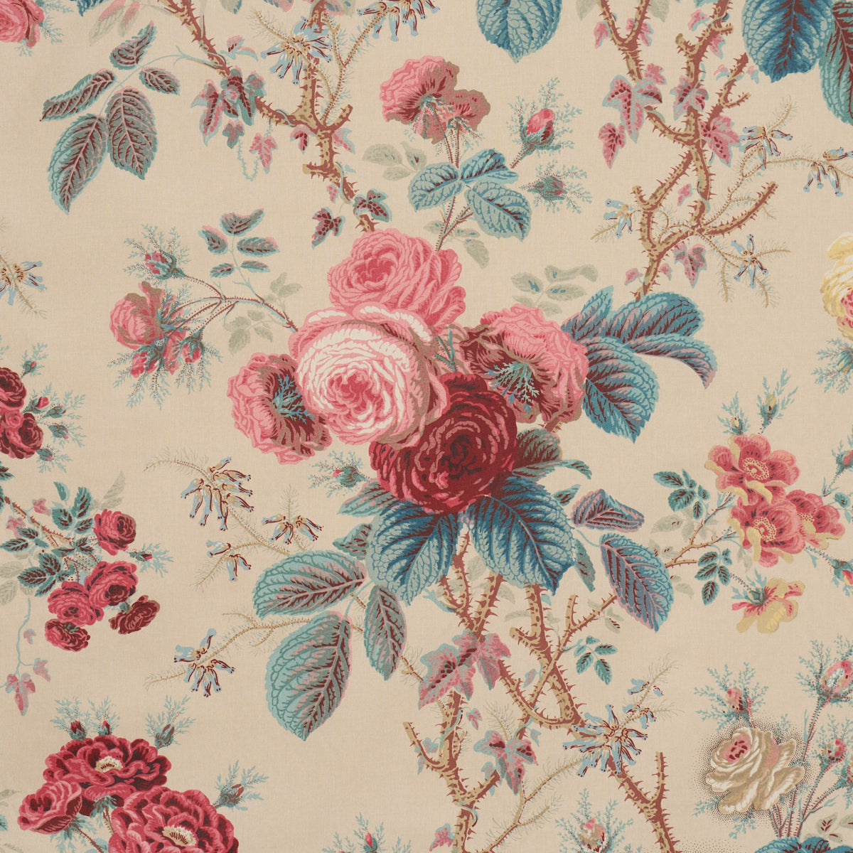 She Walks in Beauty Chintz fabric in Document color - pattern number 183141 - by Schumacher in the Schumacher Classics collection