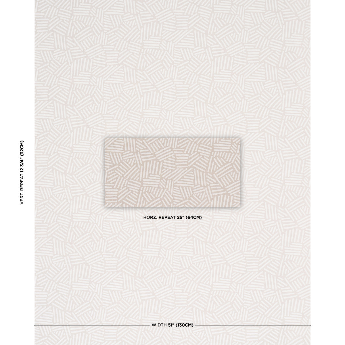 Hatchmark Hand Print fabric in Natural color - pattern number 183162 - by Schumacher in the Stars and Stripes collection