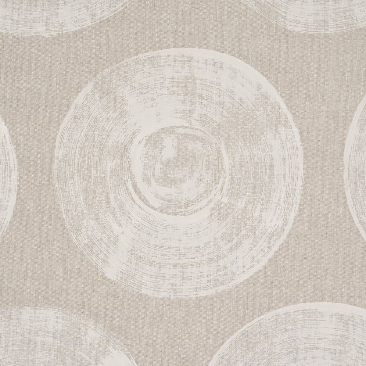 Painted Circles fabric in Neutral color - pattern number 183180 - by Schumacher in the Stars and Stripes collection